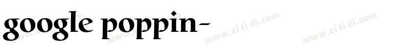 google poppin字体转换